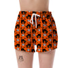 Halloween Black Cat Pattern Print Women's Shorts-grizzshop