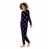 Halloween Coffin Purple Print Pattern Women's Pajamas-grizzshop