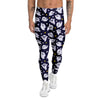 Halloween Cute Ghost Emoji Print Pattern Men's Leggings-grizzshop