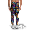 Halloween Neon Cute Print Pattern Men's Leggings-grizzshop