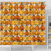 Halloween Pumpkin Pattern Print Bathroom Shower Curtain-grizzshop