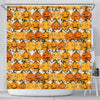 Halloween Pumpkin Pattern Print Bathroom Shower Curtain-grizzshop