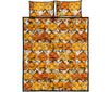 Halloween Pumpkin Pattern Print Bed Set Quilt-grizzshop