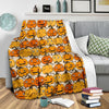 Halloween Pumpkin Pattern Print Blanket-grizzshop