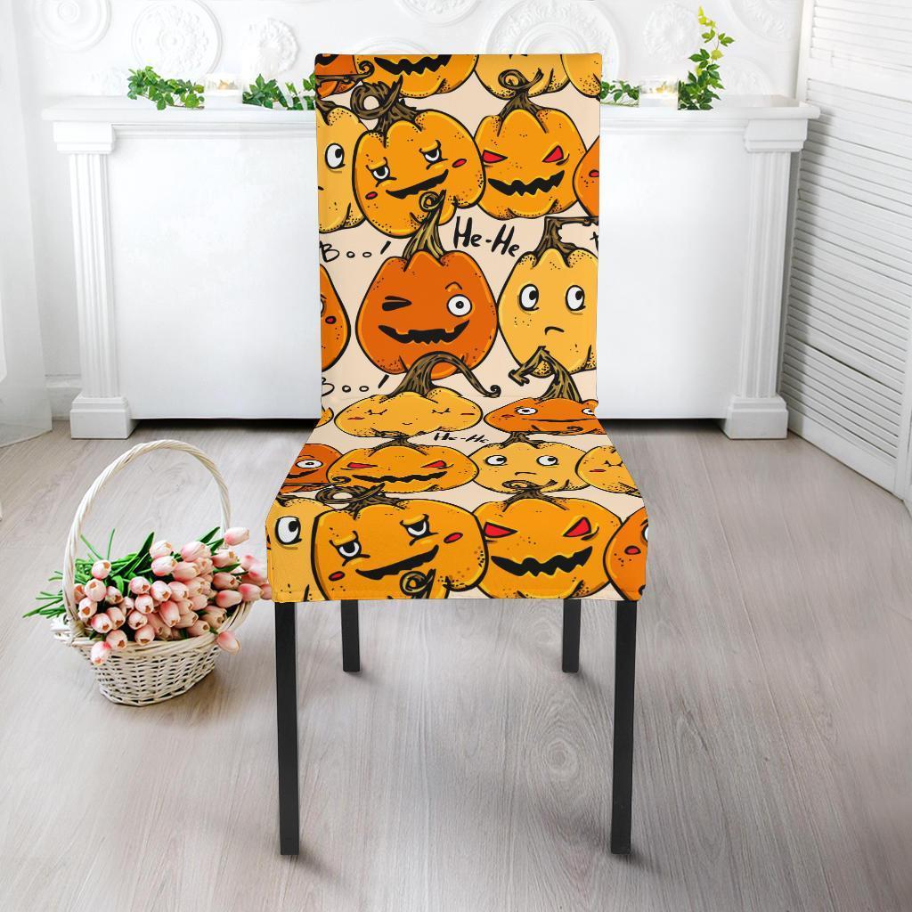 Halloween Pumpkin Pattern Print Chair Cover-grizzshop