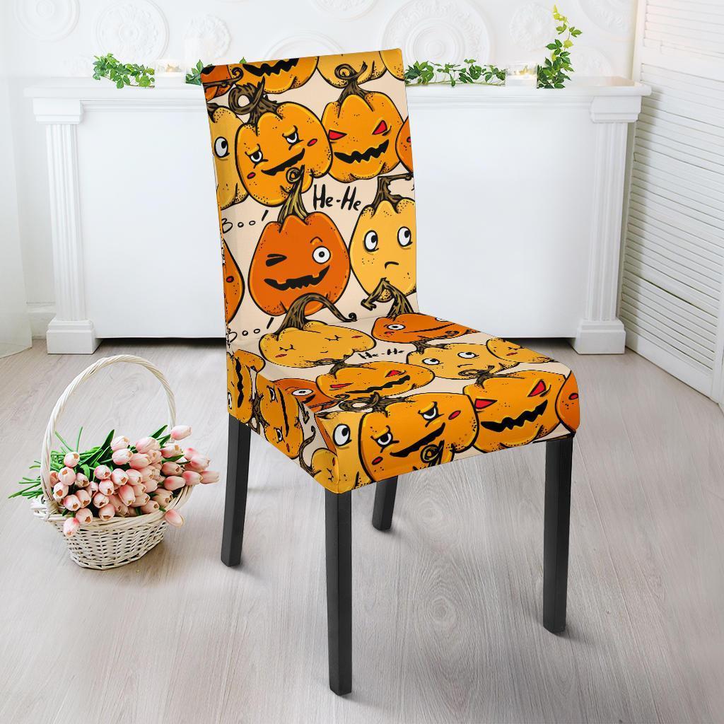 Halloween Pumpkin Pattern Print Chair Cover-grizzshop