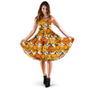 Halloween Pumpkin Pattern Print Dress-grizzshop