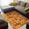 Halloween Pumpkin Pattern Print Floor Mat-grizzshop