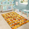 Halloween Pumpkin Pattern Print Floor Mat-grizzshop