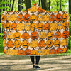 Halloween Pumpkin Pattern Print Hooded Blanket-grizzshop