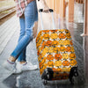 Halloween Pumpkin Pattern Print Luggage Cover Protector-grizzshop