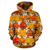 Halloween Pumpkin Pattern Print Men Women Pullover Hoodie-grizzshop