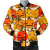 Halloween Pumpkin Pattern Print Men's Bomber Jacket-grizzshop