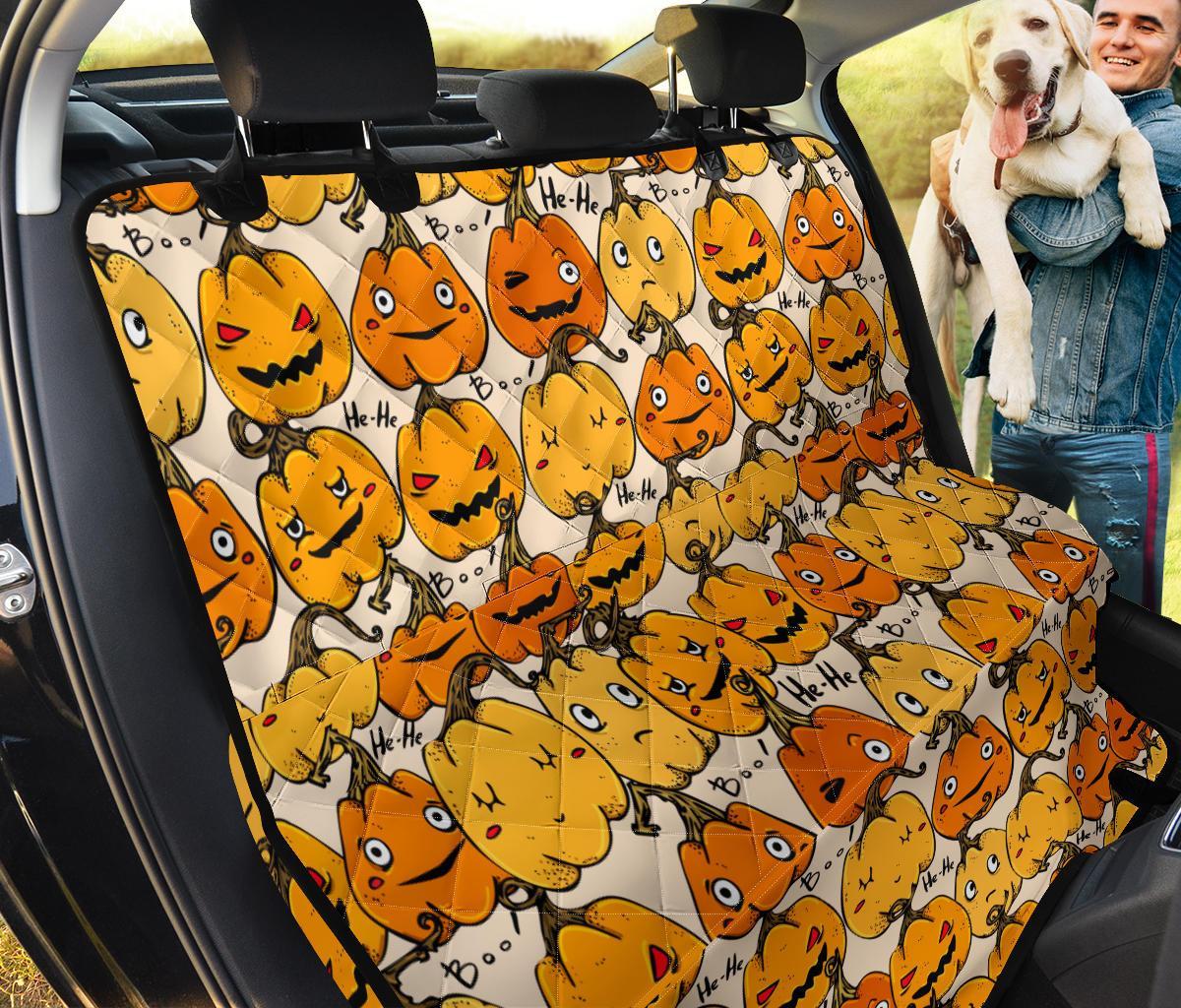 Halloween Pumpkin Pattern Print Pet Car Seat Cover-grizzshop