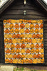 Halloween Pumpkin Pattern Print Quilt-grizzshop