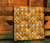 Halloween Pumpkin Pattern Print Quilt-grizzshop