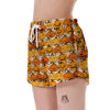 Halloween Pumpkin Pattern Print Women's Shorts-grizzshop