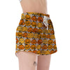 Halloween Pumpkin Pattern Print Women's Shorts-grizzshop