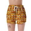 Halloween Pumpkin Pattern Print Women's Shorts-grizzshop