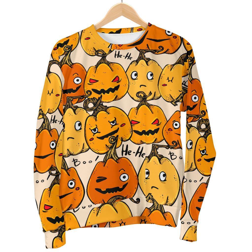 Halloween Pumpkin Pattern Print Women's Sweatshirt-grizzshop