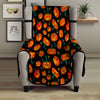 Halloween Pumpkin Print Pattern Armchair Protector-grizzshop