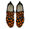 Halloween Pumpkin Print Pattern Black Athletic Shoes-grizzshop