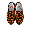 Halloween Pumpkin Print Pattern Black Slip On Shoes-grizzshop