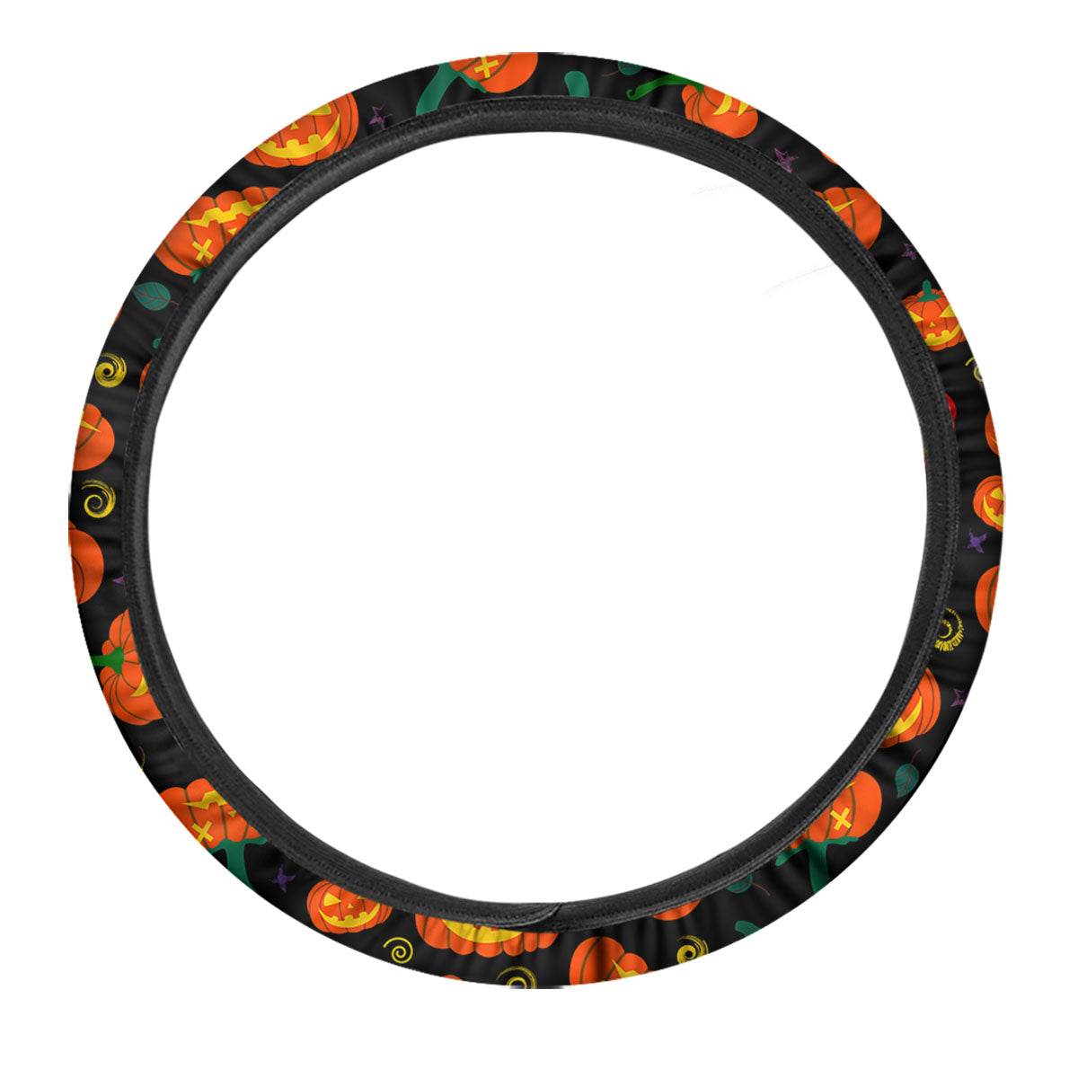 Halloween Pumpkin Print Pattern Car Steering Wheel Cover-grizzshop