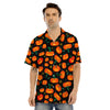 Halloween Pumpkin Print Pattern Men's Hawaiian Shirt-grizzshop