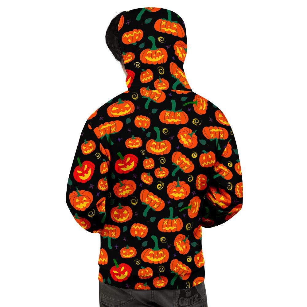 Halloween Pumpkin Print Pattern Men's Hoodie-grizzshop