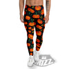 Halloween Pumpkin Print Pattern Men's Leggings-grizzshop