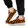 Halloween Pumpkin Print Pattern White Athletic Shoes-grizzshop