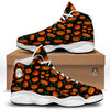 Halloween Pumpkin Print Pattern White Basketball Shoes-grizzshop