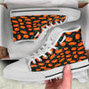 Halloween Pumpkin Print Pattern White High Top Shoes-grizzshop