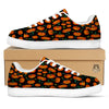 Halloween Pumpkin Print Pattern White Low Top Sneakers-grizzshop