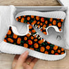 Halloween Pumpkin Print Pattern White Walking Shoes-grizzshop