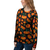 Halloween Pumpkin Print Pattern Women's Sweatshirt-grizzshop