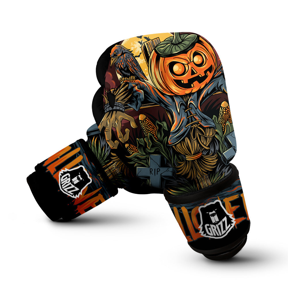 Halloween Scarecrow Print Boxing Gloves-grizzshop