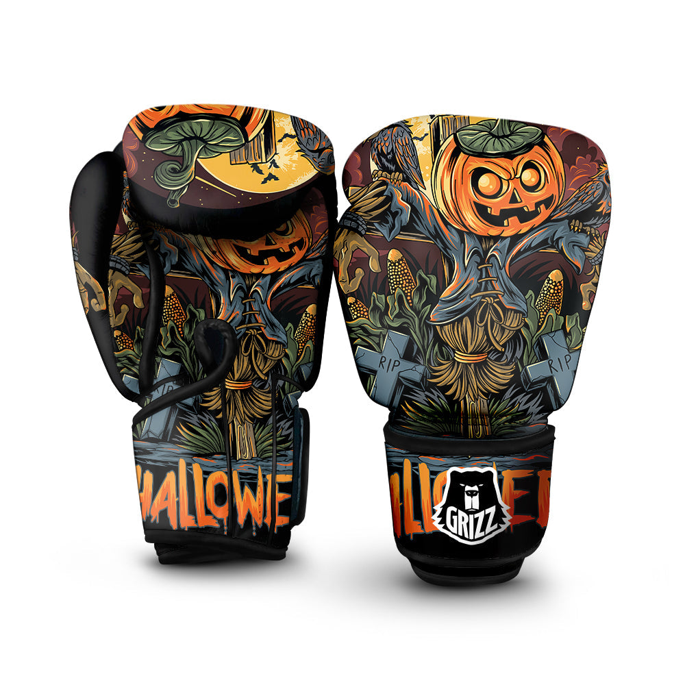 Halloween Scarecrow Print Boxing Gloves-grizzshop