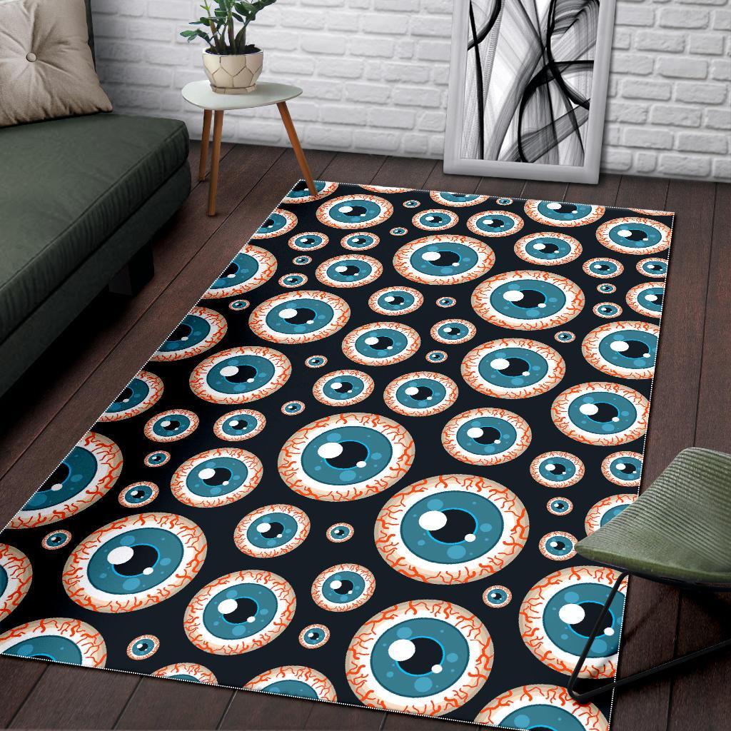 Halloween Zombie Eyes Pattern Print Floor Mat-grizzshop