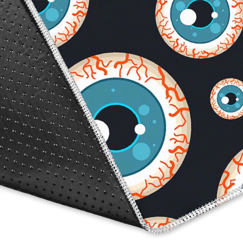 Halloween Zombie Eyes Pattern Print Floor Mat-grizzshop