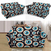 Halloween Zombie Eyes Pattern Print Loveseat Cover-grizzshop