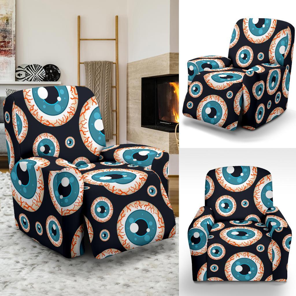 Halloween Zombie Eyes Pattern Print Recliner Cover-grizzshop