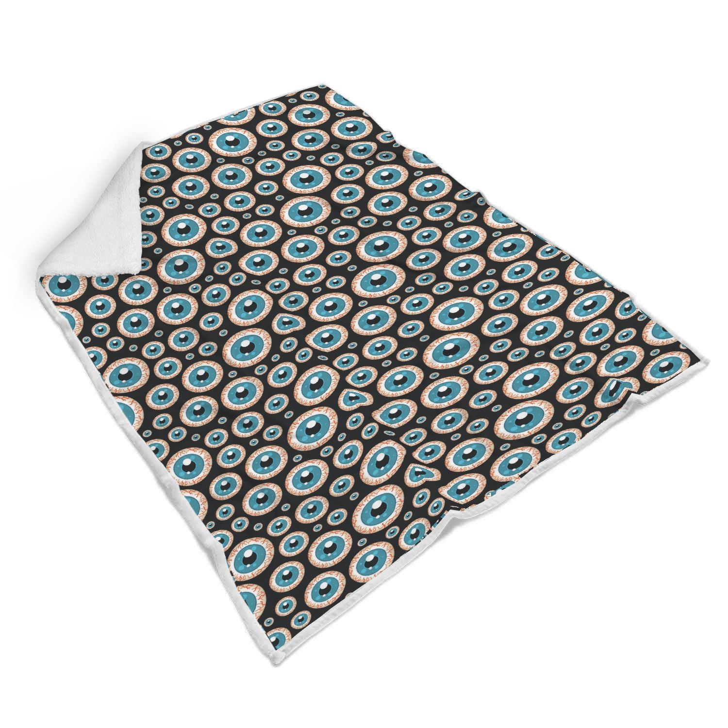 Halloween Zombie Eyes Pattern Print Throw Blanket-grizzshop