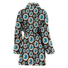 Halloween Zombie Eyes Pattern Print Women Long Robe-grizzshop