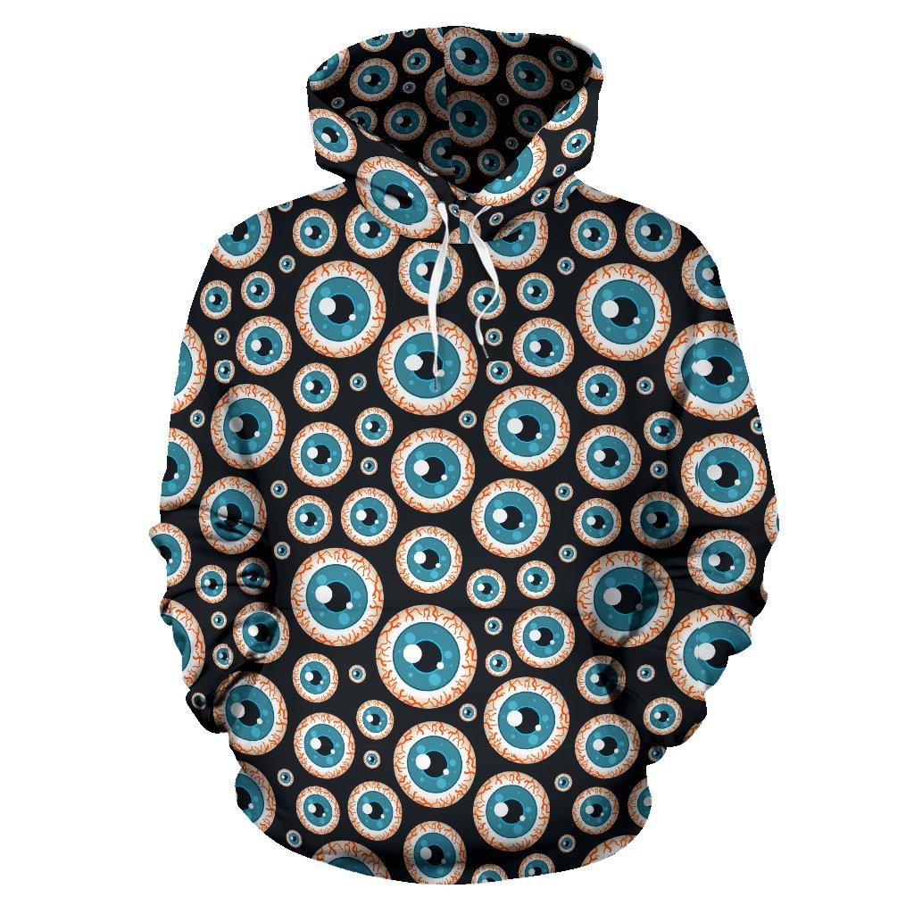 Halloween Zombie Eyes Pattern Print Women Men Pullover Hoodie-grizzshop
