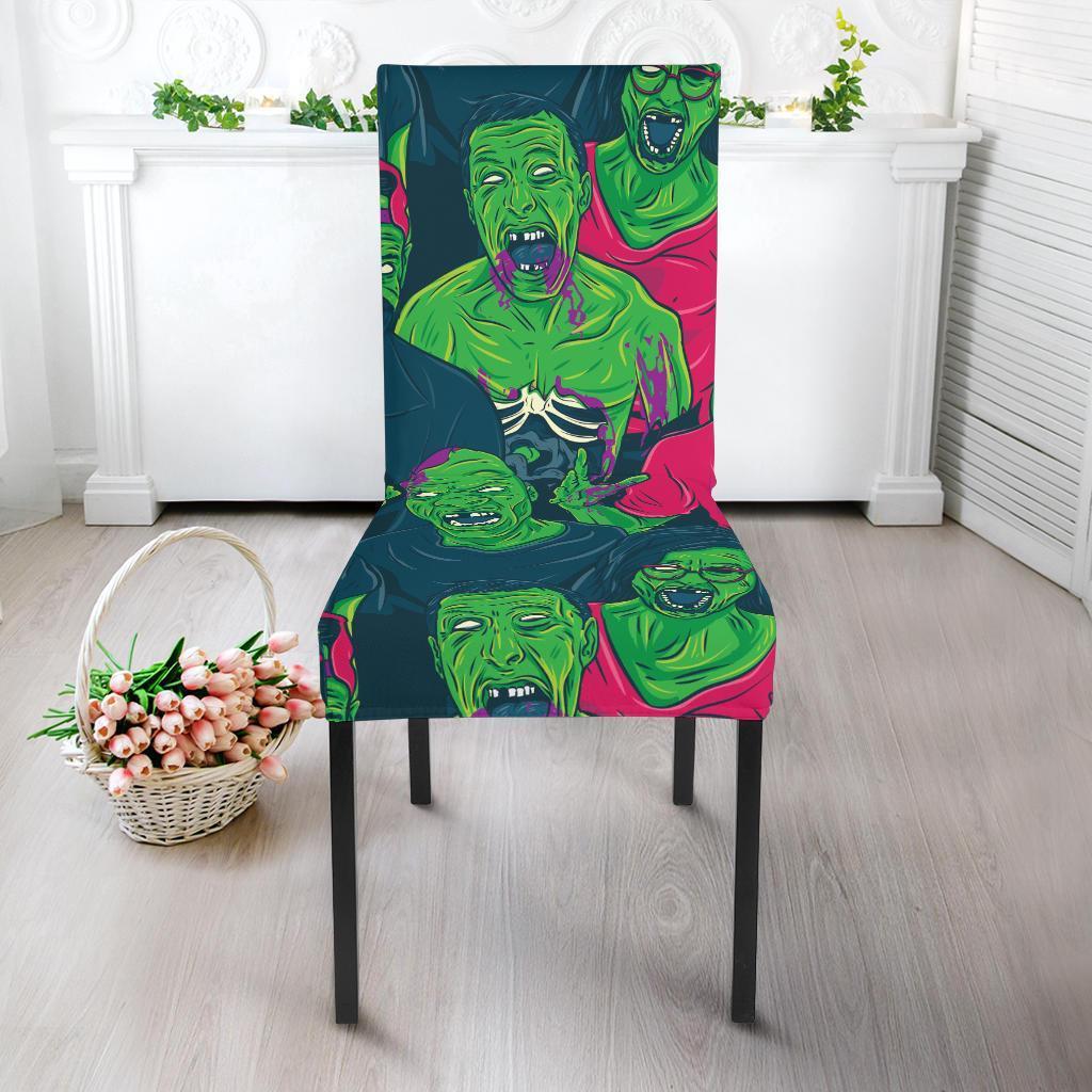 Halloween Zombie Pattern Print Chair Cover-grizzshop