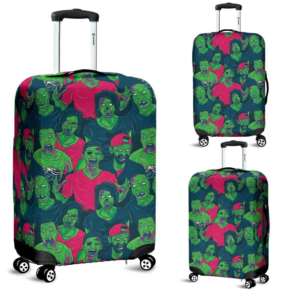 Halloween Zombie Pattern Print Luggage Cover Protector-grizzshop