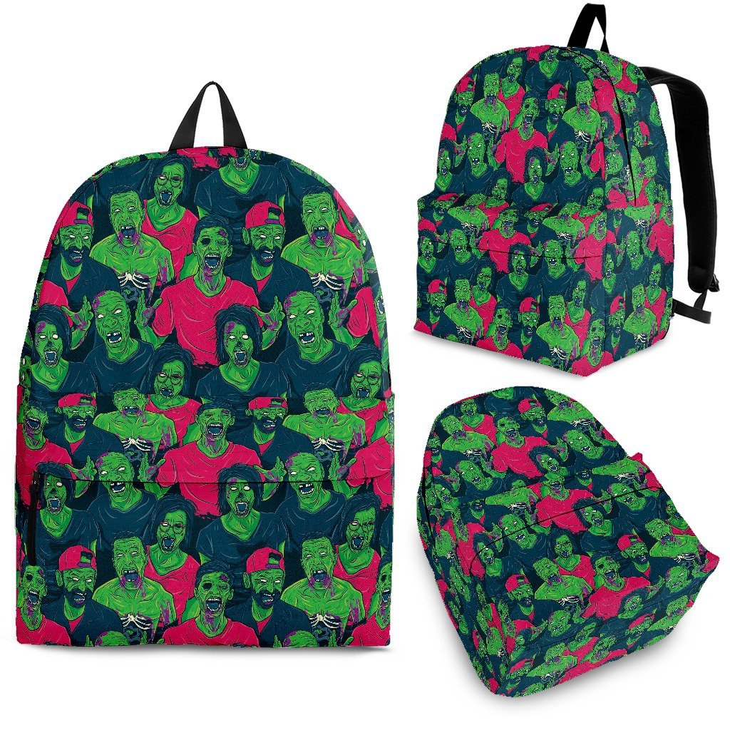 Halloween Zombie Pattern Print Premium Backpack-grizzshop