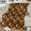 Hamburger Brown Pattern Print Blanket-grizzshop